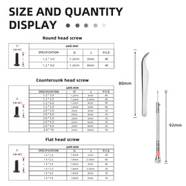 630 Pcs Tiny Micro Repair Screw Kit Eyeglass Sunglass Repair Kit with Screwdriver for Repair Spectacles, Watch, Jewelry