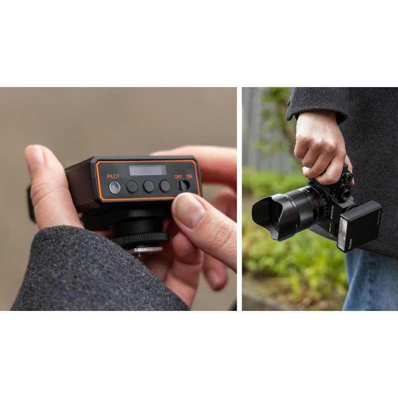 Rollei Mini Flash 12s Clip-on Flash, Multi-Compatible Hot Shoe for