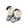 Old West Baby Poppets Ankle Boot, Flower Print Foot/White Shaft,
