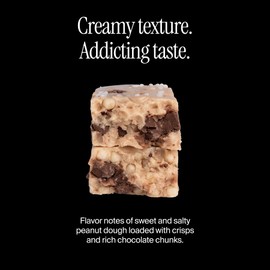 David High Protein Bars - 0g of Sugar, Low Carb, Gluten Free - 28g of Protein, 150 Calories - On-The-Go Snack - Peanut Butter Chocolate Chunk Flavor, Pack of 12