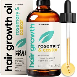 Rosemary Castor Oil Hair Growth Kit with Comfort Scalp Brush - Choose from Keratin Blend, Biotin Vitamin Formula, or Original Natural Blend - Strengthen, Nourish & Revitalize Hair:_Keratin