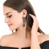 Flyonce Women's Rhinestone Crystal Wedding Fashion Long Teardrop Dangle Chandelier