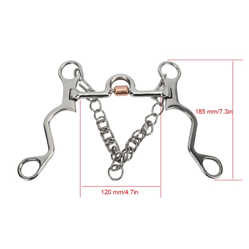 Pelham Bit Strong Fine Workmanship Stainless Steel Horse Bit for