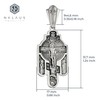NKlaus 15506 Pendant 925 Silver Crucifix & Resurrection of Christ