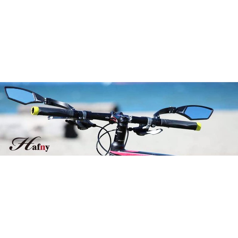 Hafny New Handlebar Bike Mirror, HD Blast-Resistant, Safe Crystal Clear