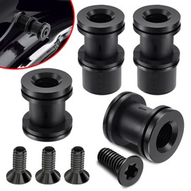 Benlari 4 Point Docking Hardware Kits Quick Release Sissy Bar Luggage Rack Motorcycle Fit For Harley Touring Street Glide Electra Glide Road Glide Road King 2009-2024 Black