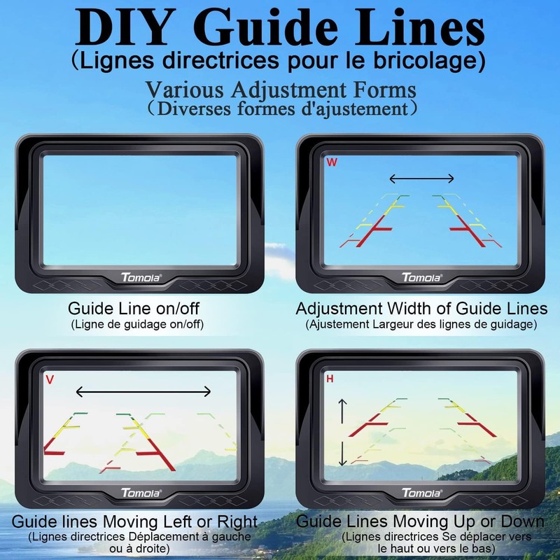 Tomoia Reversing Camera Ease Setup Plug-Play - Color Clear Image