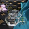 EIFLR Engraved Wedding Ring Boxes for Ceremony Acrylic Ring Bearer