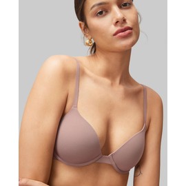 Halobliss Lift Up Underwire Bras for Women Small Breasted Padded T-Shirt Bras with Support 32AAA-38B Mochaccino 32A