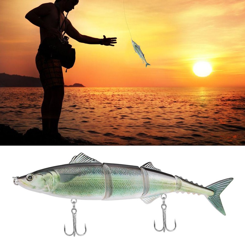 Multiple Segments Bait Fish Lure with Treble Hook Sea Fishing