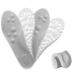 2 Pairs 4D Cloud Tech Soles Insoles for Men Women, Super Soft Comfort Cloud Feeling Cushioning Insoles Memory Foam Arch Support Sole Inserts. (M Women 8.5-11.5 / Men 7.5-10.5)