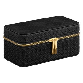 SONGMICS HOME JWB017B01 Leather Watch Case 4 Watch Case Black