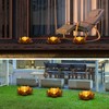 Huaxu Solar Lights Outdoor Decor Metal Lotus Flower LED Waterproof