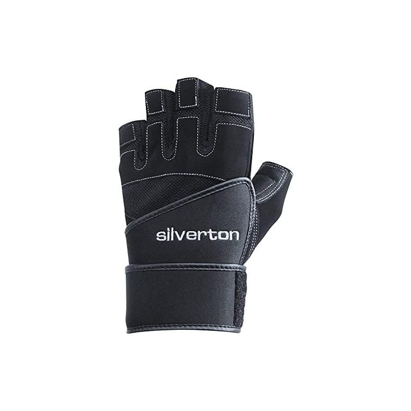 Silverton Herren Fitness-gewichtheberhandschuh Power Plus Handschuhe, Schwarz, L