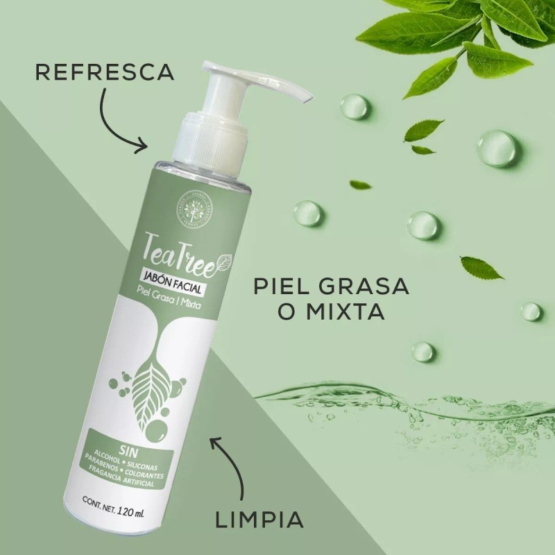 Arbora Jabón Facial Tea Tree (árbol De Té) + Aloe