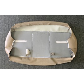 2005 2006 2007 Ford F250 F350 F450 F550 Super Duty XL Work Truck Synthetic Leather Replacement Seat Cover, Vinyl Bench Bottom & Top Seat Covers (Front Bench Bottom, 2005-07 Medium Pebble Tan)