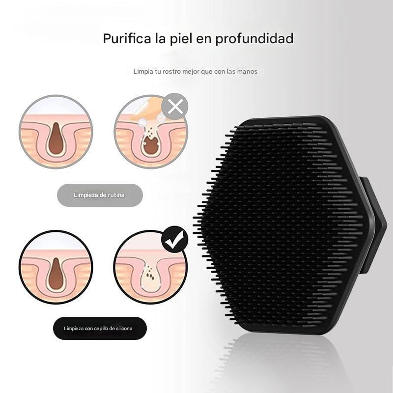 Juego Cepillos Baño Silicona Incluye Cepillo Espalda Mango Largo Facial