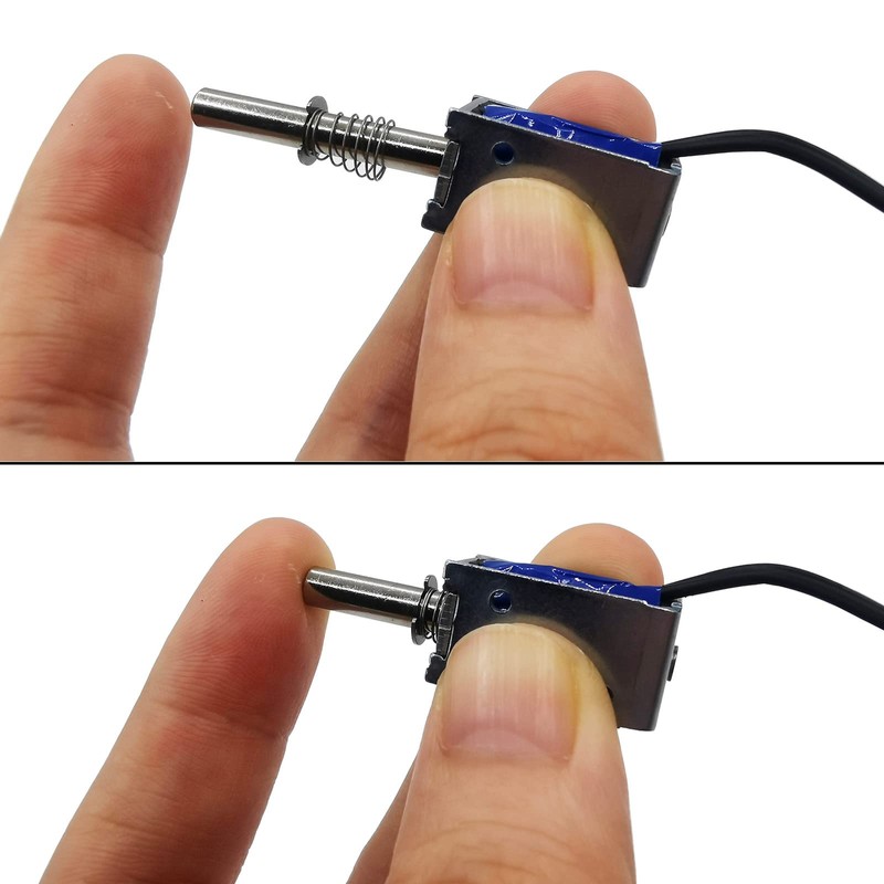 BUBQD 2PCS Mini Push Pull Linear Solenoid Electromagnet 5mm Stroke