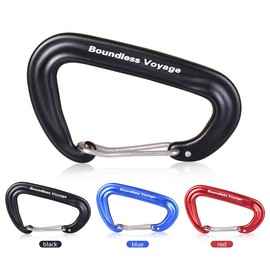Boundless Voyage BV1026 Carabiner for Mountain Climbing, High Strength, 12 kN [2200 KG], Small, D-Ring, 7075 Aluminum Alloy, Ultra Lightweight, Hammock, Climbing, Rescue, Outdoor Equipment, 3 Colors (Blkx2)