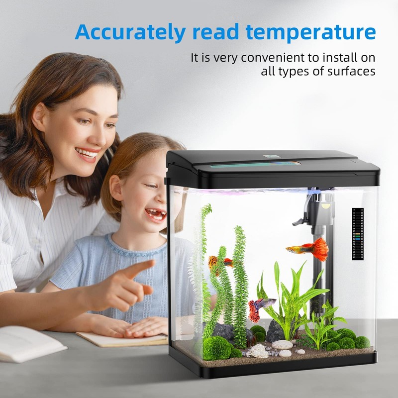 3PCS Aquarium Thermometer Strip 61-122℉(15-50°C), Easy-to-Read Fish Tank Thermometer Stick