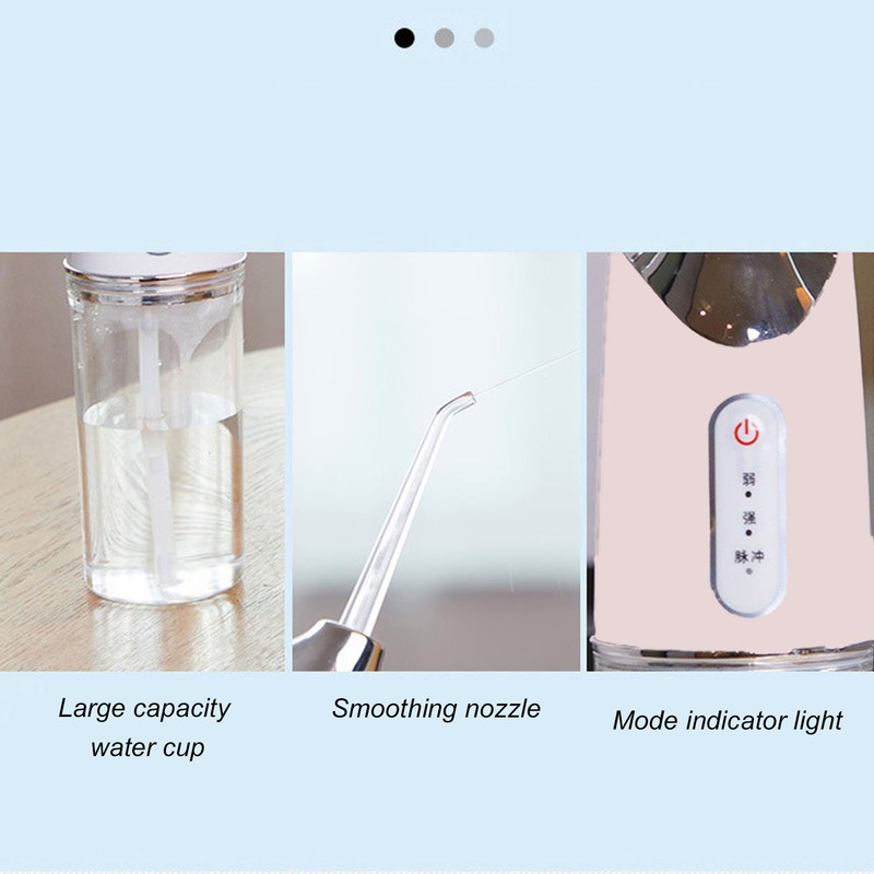 Electric Oral Irrigator 3 Modes 4 Nozzles 360 Degree Rotating