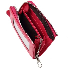 Shoebill Pass Case, Commuter Purse, Coin Purse, Men's, Women's, Coin Case, Leather, Genuine Leather, Key Chain, rose