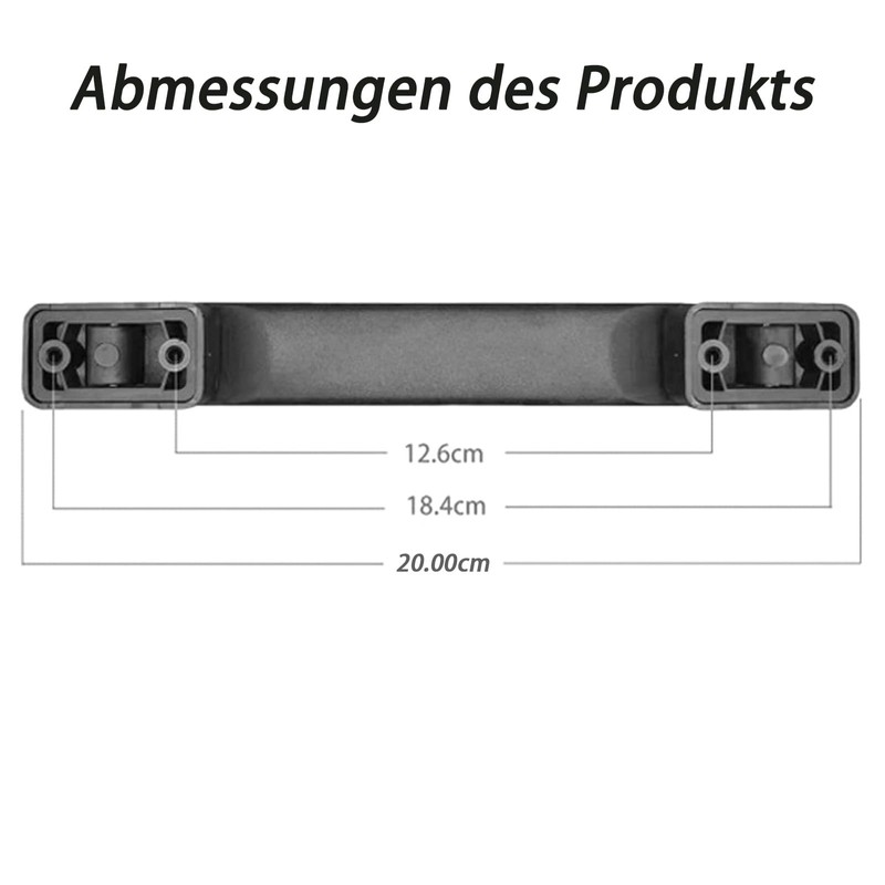 Alriedy Pack of 2 Suitcase Handle Replacement, 20 cm Plastic
