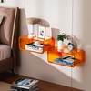 Dewrhiixe Acrylic Floating Nightstand, Bedside Table, Nightstand Shelf Wall Mounted