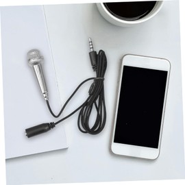 Abaodam 3pcs Wired Mini Microphone for Cellphone Singing Phone Microphone Portable Recording Device