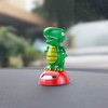 YGMONER Dinosaurs Waving Arms Car Dashboard Dancer Cartoon Style Solar