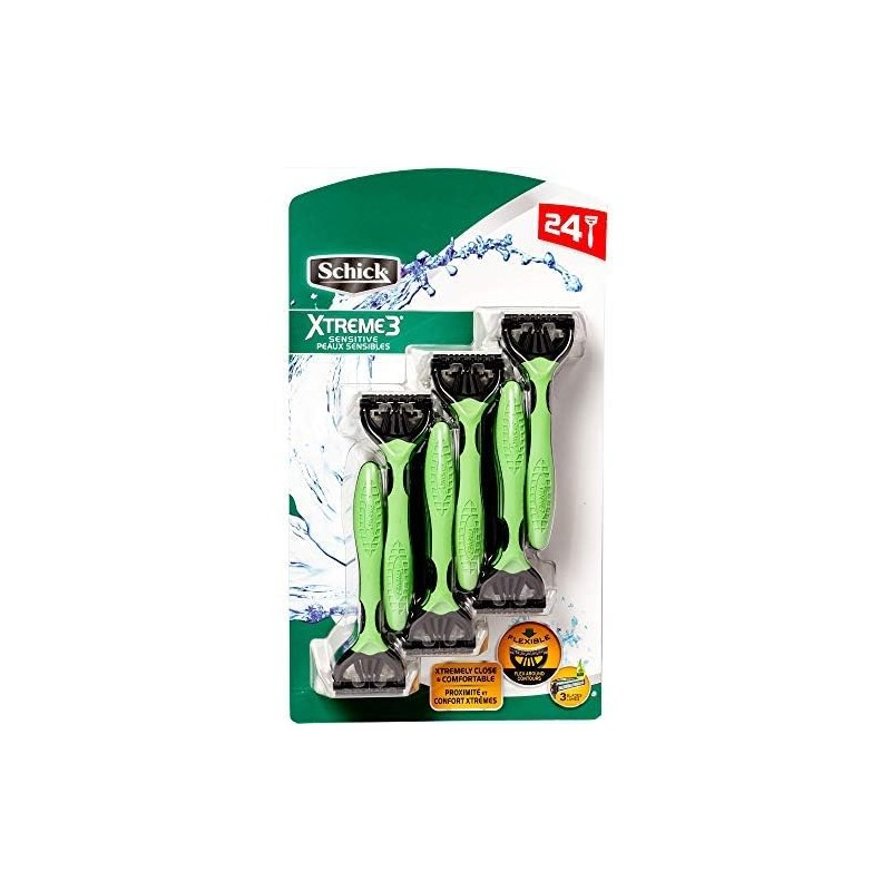 Schick Xtreme 3 Sensitive Disposable Razor (24 Count/Sensitive Skin)