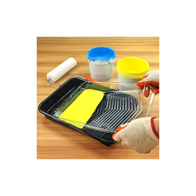 Great Andrew 9 Inch Paint Tray Set, 15-Pack, Plastic Paint