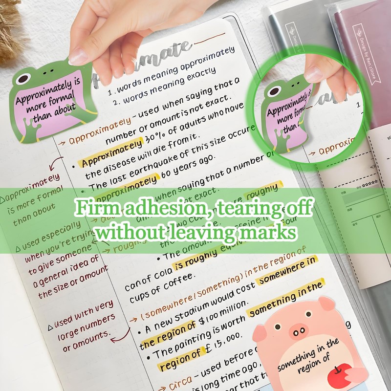 GGTTNRT 32 Pack Sticky Notes Cute Animal Sticky Notes 8