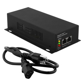Leehitech 90W Output Gigabit PoE Injector, 802.3af/at/bt PoE+ + Standard Non-PoE to PoE Adapter, Plug & Play, 100M Ultra Long Distance Signal Extender for Security/Commercial Audio/IoT/Smart Home
