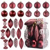 Prextex Christmas Ball Ornaments for Christmas Decorations (Wine Red) |
