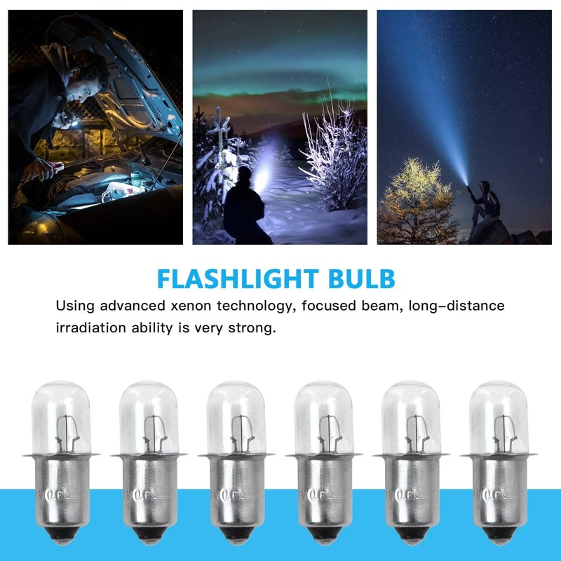 6 Pack Replacement 18 Volt Flashlight Xenon Bulb for Ryobi