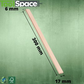 ToolSpace 25 x Wooden Paint Stirrers 300 mm Stirrers for Paints, Mixing Sticks, Colour Easy Mixing, Colour Stirrer, Spatula, Modelling Making, Crafts, Painting, Art, Mixing Rod for Mixing All Colours,