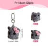 DALAETUS 2 Pcs Sad Hamster Set, Cute Knitted Hamster Keychain