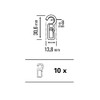 Gardinia Pencil Pleat Hooks For Curtain Rings, 10 Pack, Plastic,
