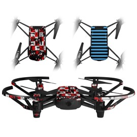 Skin Decal Wrap 2 Pack for DJI Ryze Tello Drone Checker Graffiti Drone NOT Included