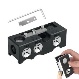 11-in-1 Snooker Cue Tip Shaper and Snooker Cue Tip Repair Kit, Multifunctional Tool for Precise Cue Tips Maintenance and Repair in Black, Compact 8 x 3 x 3 cm Made of Plastic and Metal