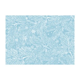 ZZBYSM 8X6FT Winter Photography Backdrop Light Blue Snowflake Pine Branch Pattern 240cm x 180cm Holiday Party Photo Background BY384
