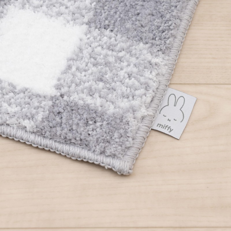 Senko Miffy 66983 Checkline Toilet Mat, Approx. 22.8 x 23.6