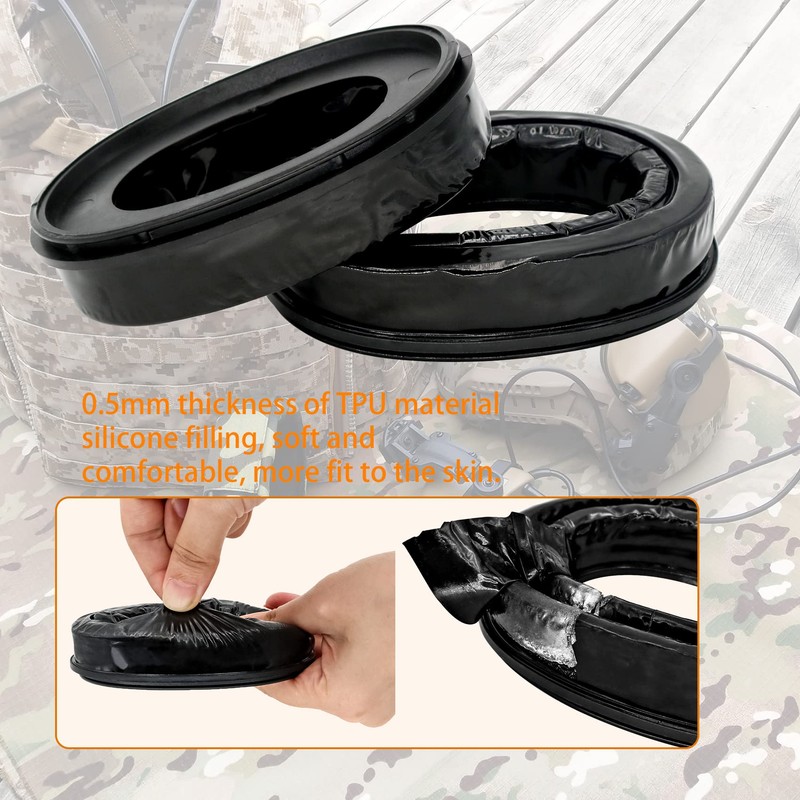 COMBATGEAR Silicone Gel Earpads Compatible with MSA SORDIN Headsets Hearing