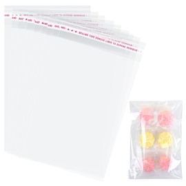 Clear Self Sealing Cellophane Bags, 4x6 Inch Cookie Bags with Seal, 100 Pcs Individual Treat Bags, Resealable Cellophane Treat Bags for Candy Packaging, Pastry, Decorative Wrappers, Party Favors, Gift