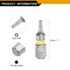 HARFINGTON 5pcs Torx Screwdriver Bit T9H 1/4" Hex Shank 25mm/1"