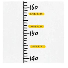 키재기 포스터 키 성장표 자 스티커 어린이 Growth Chart Poster and Stickers for Kids
