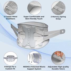 NEENCA Back Support Belt for Lower Back Pain Relief with Bionic Support System, Lumbar Support Belt for Women and Men with Lumbar Pad