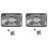OCTANE LIGHTING 4X6 Halogen Semi Sealed Stock Style Glass H4 Headlight Headlamp Light Bulbs Pair