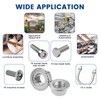 ZIUZI 50 Pcs Serrated Flange Hex Nuts Kit, 1/4-20, 5/16-18,